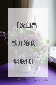 沈白高铁开始联调联试