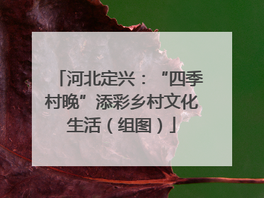 河北定兴：“四季村晚”添彩乡村文化生活（组图）