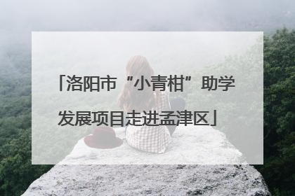 洛阳市“小青柑”助学发展项目走进孟津区