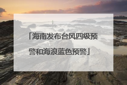 海南发布台风四级预警和海浪蓝色预警