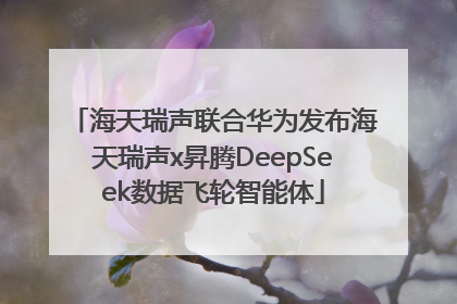 海天瑞声联合华为发布海天瑞声x昇腾DeepSeek数据飞轮智能体