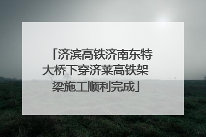 济滨高铁济南东特大桥下穿济莱高铁架梁施工顺利完成