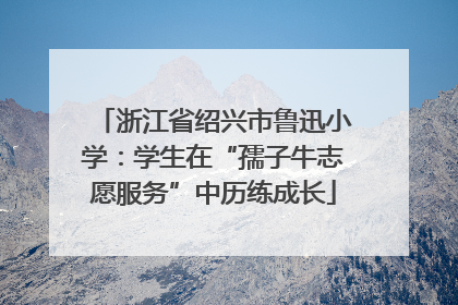 浙江省绍兴市鲁迅小学：学生在“孺子牛志愿服务”中历练成长
