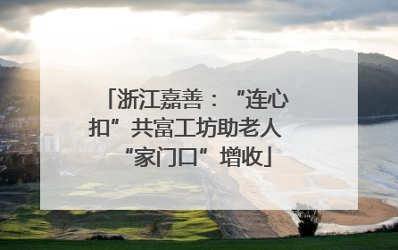 浙江嘉善：“连心扣”共富工坊助老人“家门口”增收