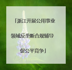 浙江开展公用事业领域反垄断合规辅导 促公平竞争