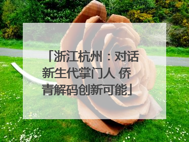 浙江杭州：对话新生代掌门人 侨青解码创新可能