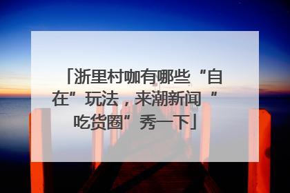 浙里村咖有哪些“自在”玩法，来潮新闻“吃货圈”秀一下