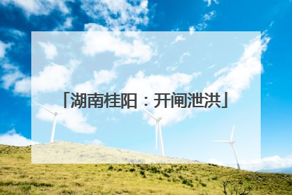 湖南桂阳：开闸泄洪