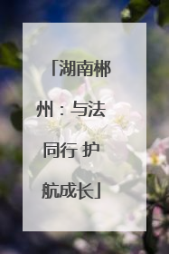 湖南郴州：与法同行 护航成长