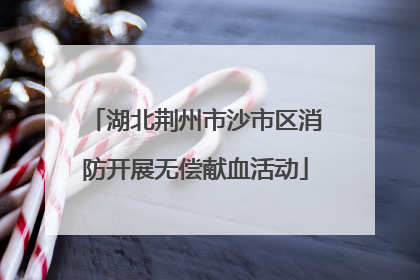 湖北荆州市沙市区消防开展无偿献血活动