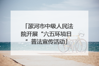 漯河市中级人民法院开展“六五环境日”普法宣传活动