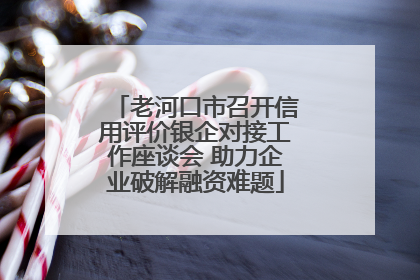 老河口市召开信用评价银企对接工作座谈会 助力企业破解融资难题