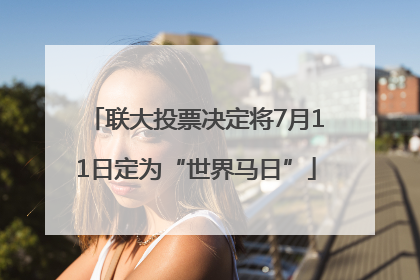 联大投票决定将7月11日定为“世界马日”
