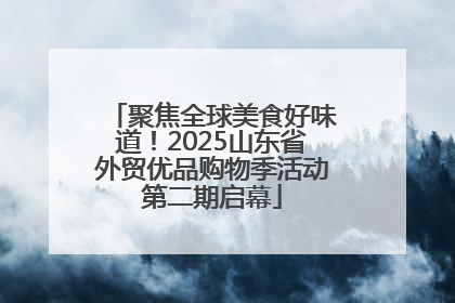 聚焦全球美食好味道！2025山东省外贸优品购物季活动第二期启幕