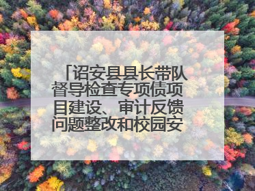 诏安县县长带队督导检查专项债项目建设、审计反馈问题整改和校园安全工作