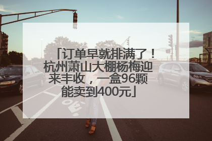 订单早就排满了！杭州萧山大棚杨梅迎来丰收，一盒96颗能卖到400元