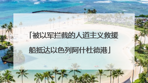 被以军拦截的人道主义救援船抵达以色列阿什杜德港