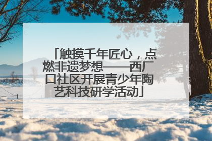 触摸千年匠心，点燃非遗梦想——西厂口社区开展青少年陶艺科技研学活动