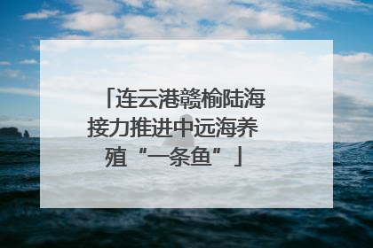 连云港赣榆陆海接力推进中远海养殖“一条鱼”