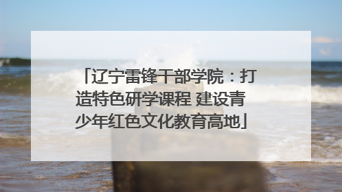 辽宁雷锋干部学院：打造特色研学课程 建设青少年红色文化教育高地