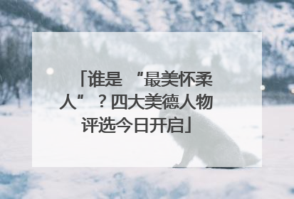谁是 “最美怀柔人”？四大美德人物评选今日开启