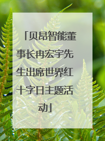 贝昂智能董事长冉宏宇先生出席世界红十字日主题活动