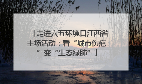 走进六五环境日江西省主场活动：看“城市伤疤”变“生态绿肺”