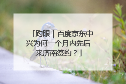 趵眼｜百度京东中兴为何一个月内先后来济南签约？