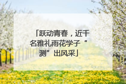 跃动青春，近千名雅礼雨花学子“测”出风采