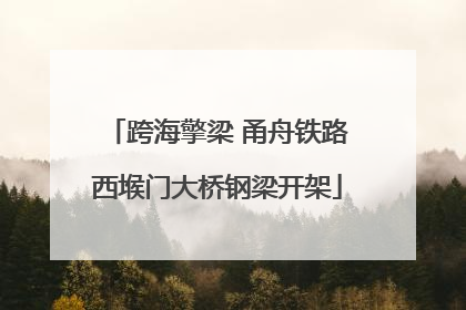 跨海擎梁 甬舟铁路西堠门大桥钢梁开架