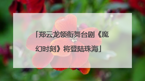 郑云龙领衔舞台剧《魔幻时刻》将登陆珠海
