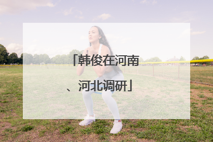 韩俊在河南、河北调研