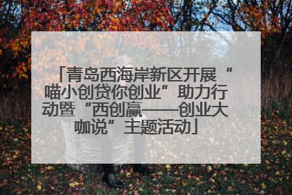 青岛西海岸新区开展“喵小创贷你创业”助力行动暨“西创赢——创业大咖说”主题活动