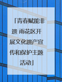 青春赋能非遗 雨花区开展文化遗产宣传和保护主题活动