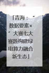 青海：“数据要素×”大赛七大赛题构建绿电算力融合新生态