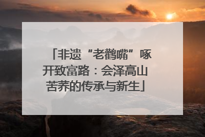 非遗“老鹳嘴”啄开致富路：会泽高山苦荞的传承与新生