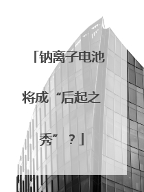 钠离子电池将成“后起之秀”？