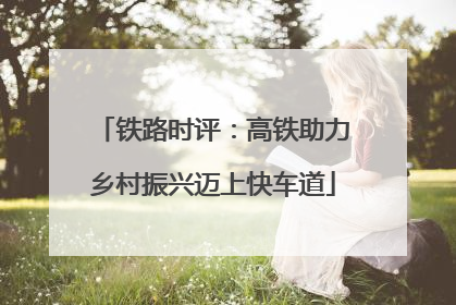 铁路时评：高铁助力乡村振兴迈上快车道
