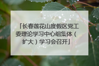 长春莲花山度假区党工委理论学习中心组集体（扩大）学习会召开