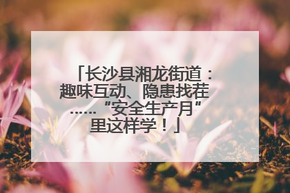 长沙县湘龙街道：趣味互动、隐患找茬……“安全生产月”里这样学！