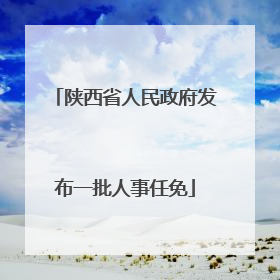 陕西省人民政府发布一批人事任免