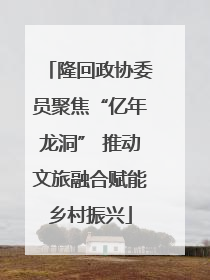 隆回政协委员聚焦“亿年龙洞” 推动文旅融合赋能乡村振兴