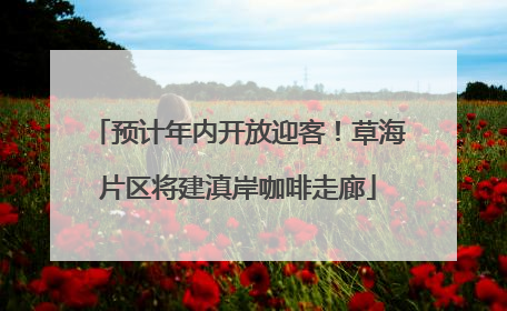预计年内开放迎客！草海片区将建滇岸咖啡走廊