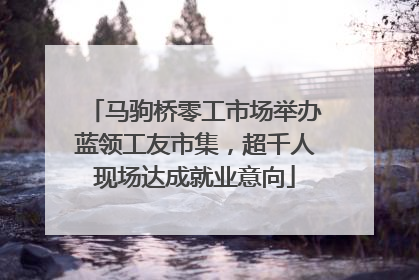 马驹桥零工市场举办蓝领工友市集，超千人现场达成就业意向