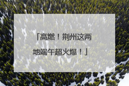 高燃！荆州这两地端午超火爆！