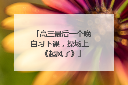 高三最后一个晚自习下课，操场上《起风了》