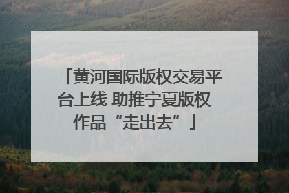 黄河国际版权交易平台上线 助推宁夏版权作品“走出去”