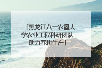 黑龙江八一农垦大学农业工程科研团队助力春耕生产