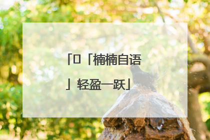 ﻿「楠楠自语」轻盈一跃