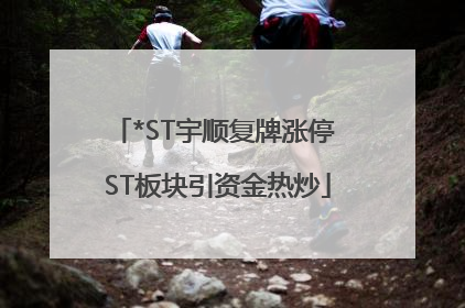 *ST宇顺复牌涨停 ST板块引资金热炒
